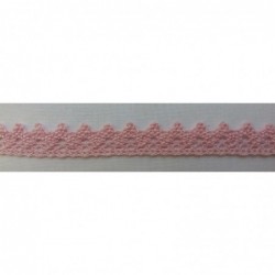 Pamut csipke 40, rózsaszín, 2 cm széles